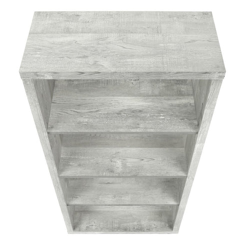 11.75" x 23.75" x 47.5" Cappuccino Particle Board Adjustable Shelves Bookshelf